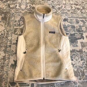 Patagonia Cream Fleece Vest Outdoor Retro X Essential